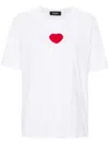 Dsquared2 Velvet Heart Easy Fit T-shirt In White