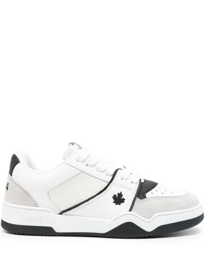 Dsquared2 Panelled Lace-up Sneakers In White