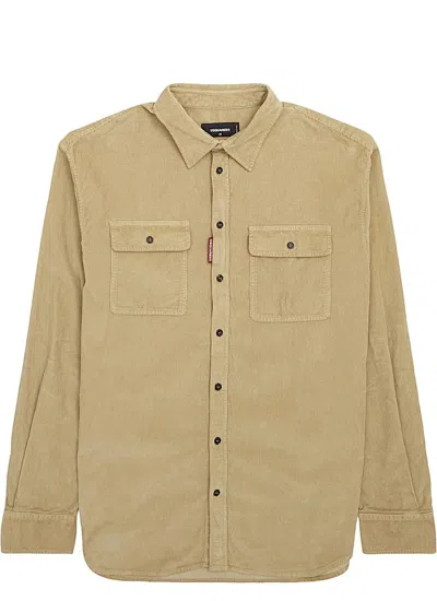 Dsquared2 Long Sleeve Shirt In Green