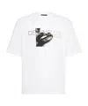 Dsquared2 Graphic Print Crew Neck Short Sleeve T-shirt In White