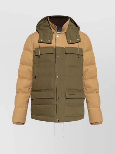 DSQUARED2 COAT DRAWSTRING HOOD FLAP POCKETS