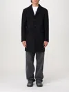 Dsquared2 Man Coat Black Size 46 Virgin Wool, Polyamide, Elastane In Schwarz