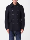 Dsquared2 Wool Coat With Button Detailing And Pockets In Blue