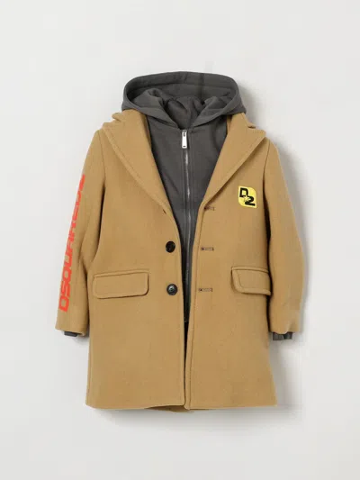 Dsquared2 Coat Kids Color Beige