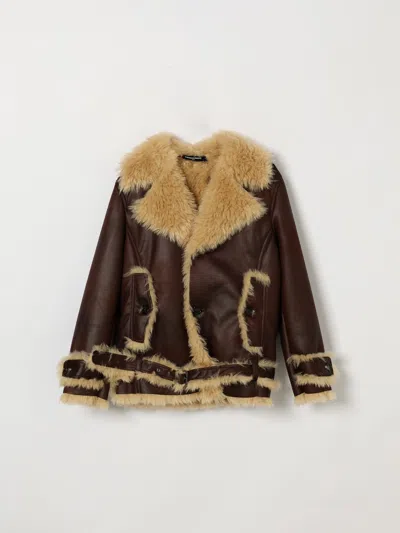 Dsquared2 Coat Kids Color Brown