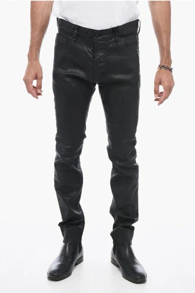 Dsquared2 Coated Cotton Cool Guy Denims In Black