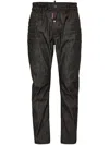 Dsquared2 Coated-finish Slim-cut Jeans In Black
