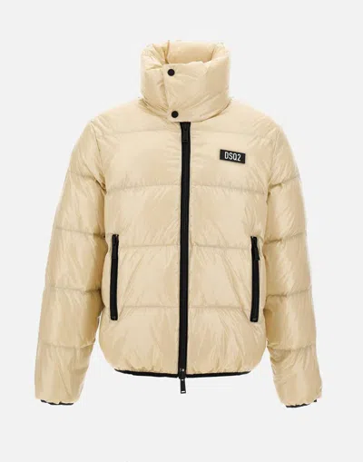 Dsquared2 Ultra Light Down Jacket In Beige
