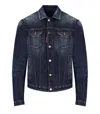 Dsquared2 Contrast-sleeve Denim Jacket In Blue