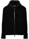 Dsquared2 Contrast-panel Hooded Jacket In Black