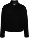 Dsquared2 Oversized-collar Shirt Jacket In Schwarz