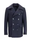 Dsquared2 Felted Wool Peacoat In Blue