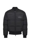 Dsquared2 Classic Black Puffer Bomber Jacket With Ribbed Cuffs In Blue