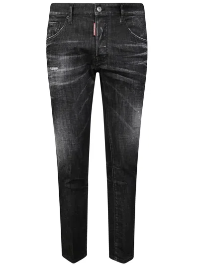 Dsquared2 Distressed Slim Fit Jeans In Black