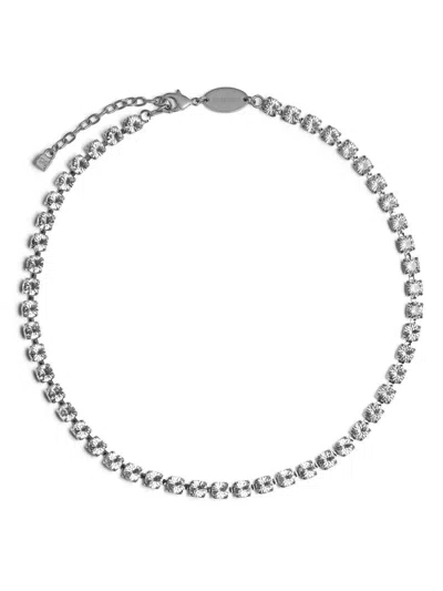 Dsquared2 Collana Metal Strass In Silver