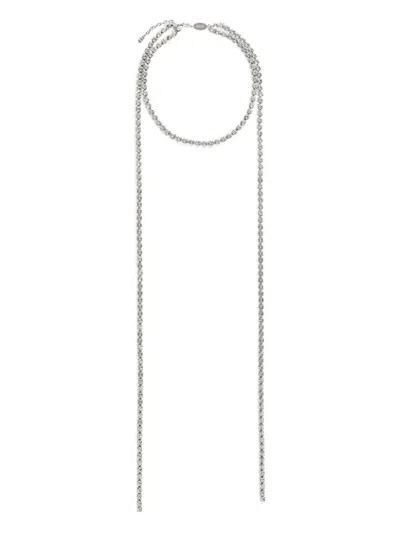 Dsquared2 Collana Metal Strass In Silver