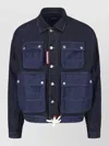 Dsquared2 Collared Jacket Chest And Front Pockets In Blue