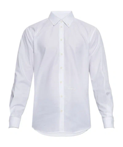 Dsquared2 Embroidered-logo Button-down Shirt In White