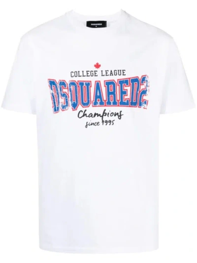 DSQUARED2 COLLEGE LOGO-PRINT T-SHIRT