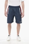 Dsquared2 Color-block Shorts With Elastic Waist In Blue