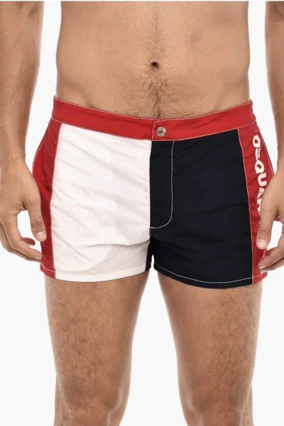 Dsquared2 Color Block Swim Shorts With Side Logo Grösse 48