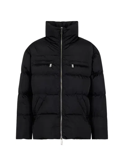Dsquared2 Colorblock Oversized Cown Jacket In Black