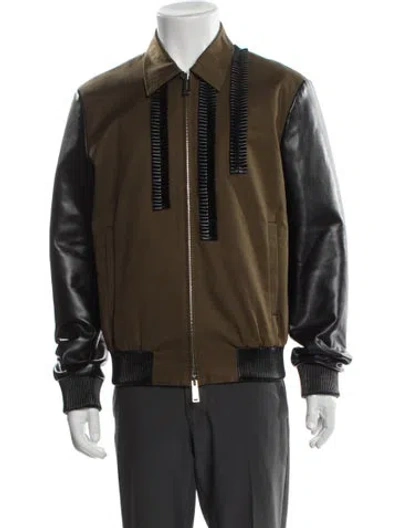 Pre-owned Dsquared2 Colorblock Pattern Bomber Jacket In Green