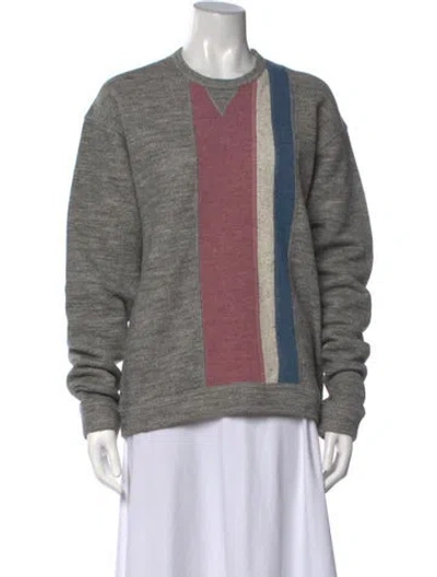 Pre-owned Dsquared2 Colorblock Pattern Crew Neck Sweater W/ Tags In Grey