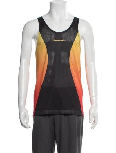 Pre-owned Dsquared2 Colorblock Pattern Crew Neck T-shirt In Multicolor