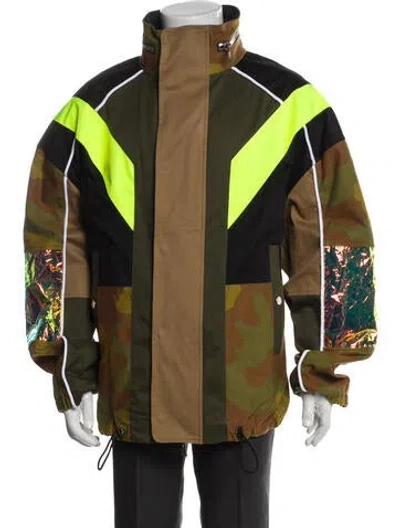 Pre-owned Dsquared2 Colorblock Pattern Windbreaker In Green