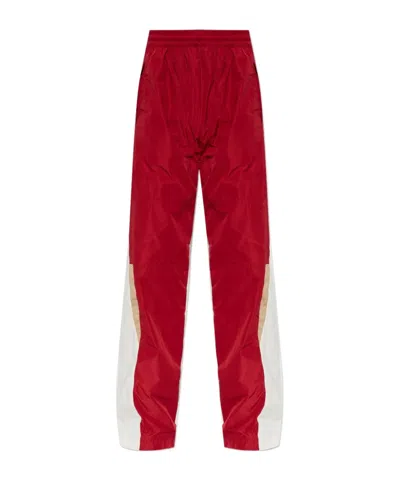 Dsquared2 Color-block Wide-leg Casual Trousers In Red