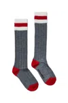Dsquared2 Colour-block Ribbed Socks In Grey