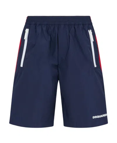 Dsquared2 Colour-block Deck Shorts In Blue