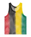 Dsquared2 Colour-block Mesh Tank Top In Multicolor