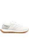 Dsquared2 Colour-block Panelled Leather Sneakers In White