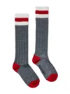 Dsquared2 Colour-block Ribbed Socks In Grey