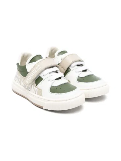 Dsquared2 Kids' Colour-block Sneakers In White