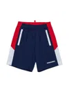 Dsquared2 Colour-block Track Shorts In Blue