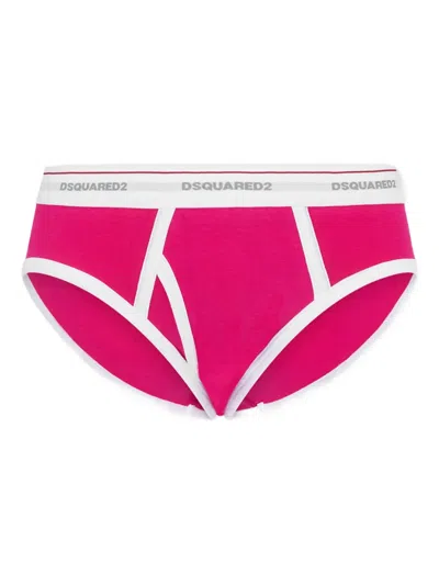 Dsquared2 Colour-block Brief In Pink