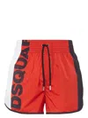 Dsquared2 Colourblock Swim Shorts In Red