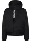 Dsquared2 Concealed Logo-print Padded Jacket In Black