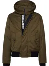Dsquared2 Concealed Logo-print Padded Jacket In Brown