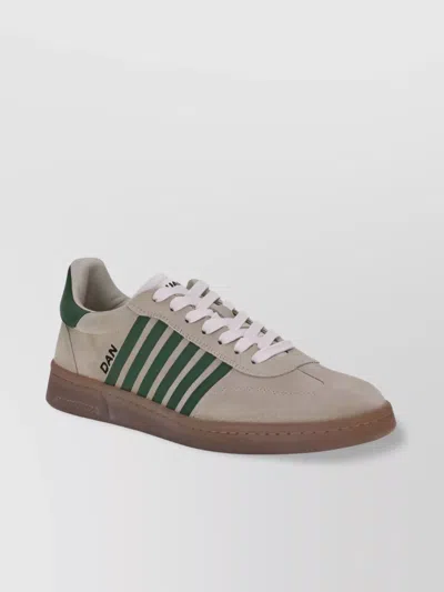 Dsquared2 Contemporary Leather Sneakers Characterful Accent
