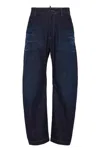 Dsquared2 Contemporary Relaxed-fit Denim Trousers With Soft Texture In Blue