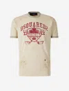 Dsquared2 Contrast Graphic T-shirt In Metallic
