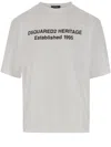 Dsquared2 White Loose Fit Heritage T-shirt In White