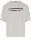Dsquared2 White Loose Fit Heritage T-shirt In White