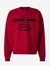Dsquared2 Logo-print Cotton Sweatshirt In Red