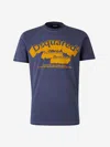Dsquared2 Flocked Logo T-shirt In Blue