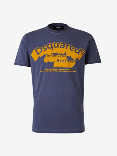 Dsquared2 Contrast Logo T-shirt In Logo Printed On The Front